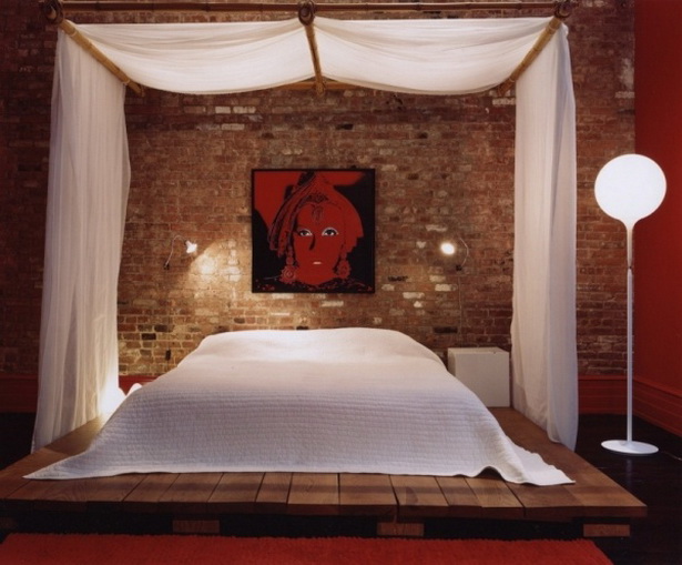 schlafzimmer-mit-himmelbett-43-3 Hálószoba négy poszter ágy