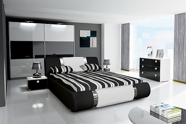 schlafzimmer-schwarz-weiss-95-2 Hálószoba fekete fehér