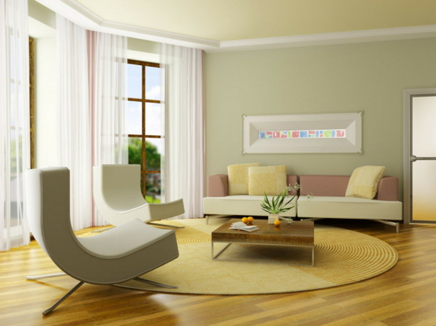 wandfarbe-wohnzimmer-53-10 Fal színes nappali