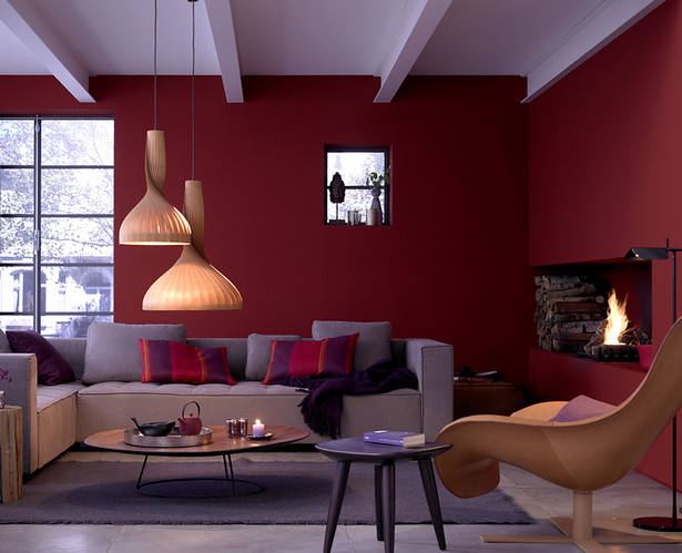 wandfarben-wohnzimmer-88-6 Fal színek nappali
