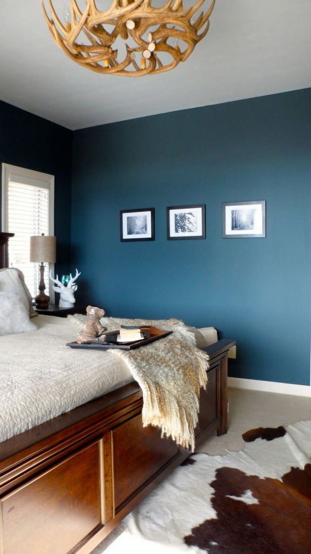 blaue-wandfarbe-schlafzimmer-20_12 Kék fal színes hálószoba