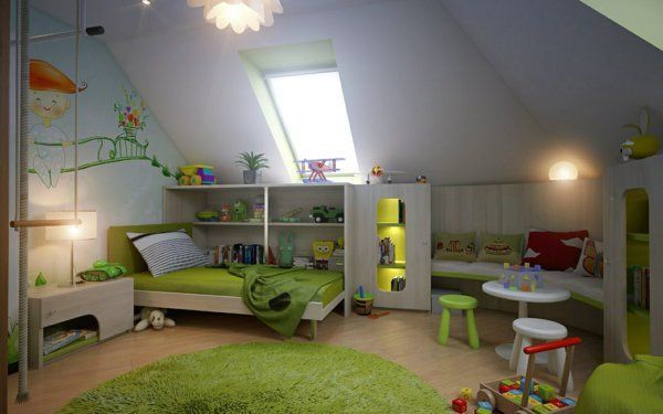 kinderzimmer-mit-dachschrage-einrichten-95_5 Bútor gyermekszoba lejtős tetővel