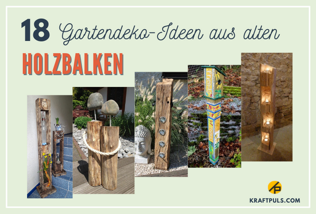gartendeko-aus-alten-holzbalken-38 Kerti dekoráció régi fagerendákból
