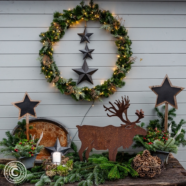 Készítsen saját kerti dekorációt karácsonyra