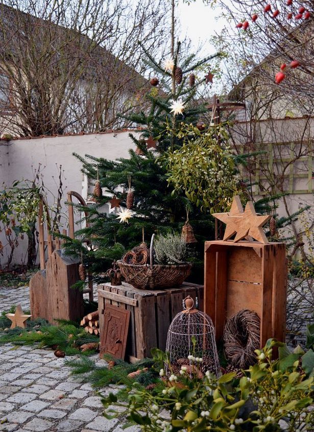 weihnachtsdeko-garten-20_15 Karácsonyi dekoráció kert