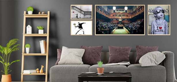 schone-wandbilder-wohnzimmer-59 Gyönyörű nappali falfestmények