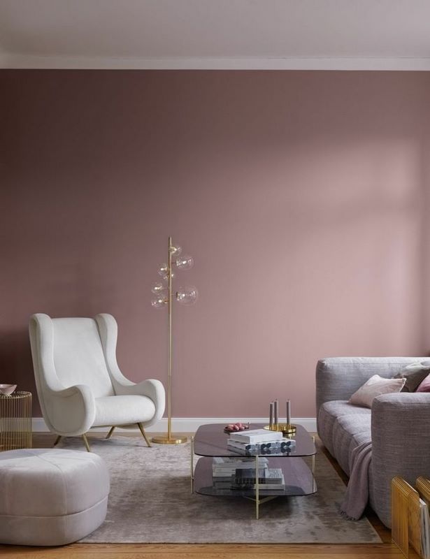 wandfarbe-altrosa-wohnzimmer-71 Régi rózsaszín nappali falfesték