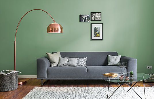 wandgestaltung-wohnzimmer-grun-41_15 Nappali design zöld