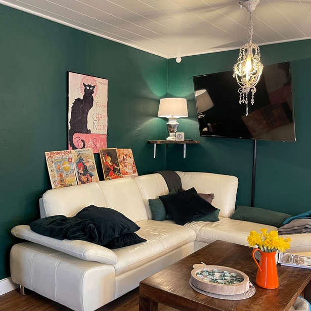 wandgestaltung-wohnzimmer-grun-41_6 Nappali design zöld