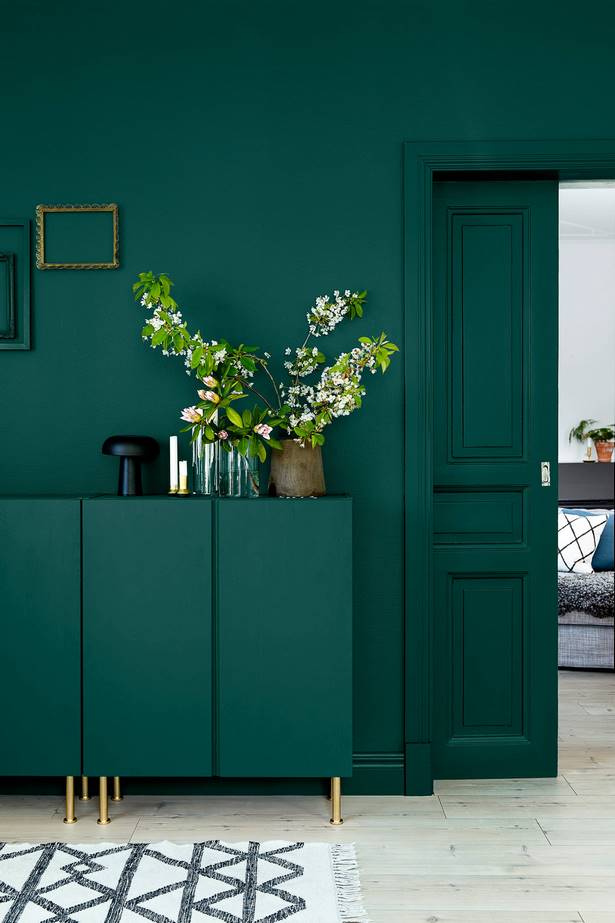 wandgestaltung-wohnzimmer-grun-41_7 Nappali design zöld