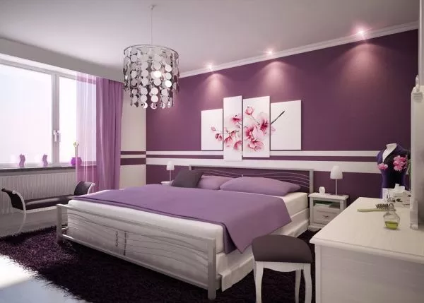farbe-lila-im-schlafzimmer-33-1 Színes lila a hálószobában