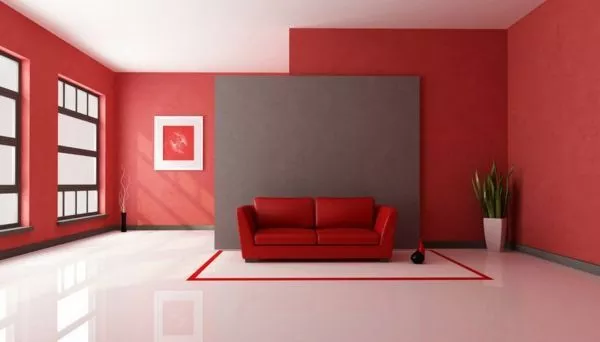 wohnzimmer-ideen-rote-wand-62-2 Nappali ötletek piros fal