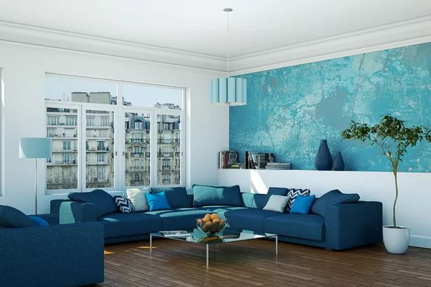 wohnzimmer-streichen-ideen-blau-45_9-17 Nappali festék ötletek kék