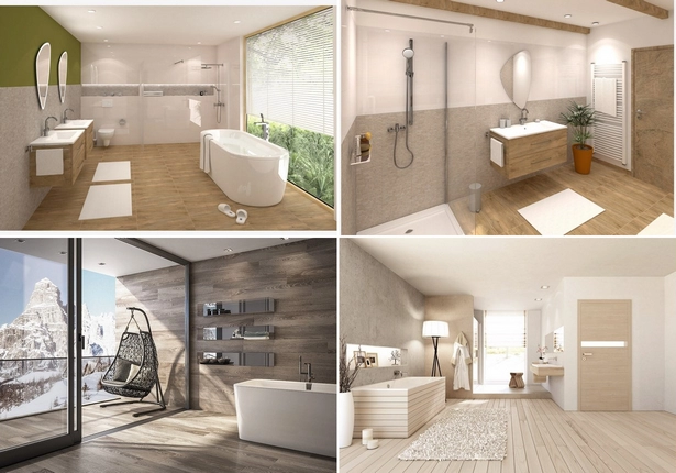badezimmer-ideen-holzfliesen-001 Fürdőszoba ötletek fa csempe