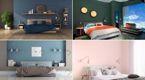 schlafzimmer-braun-blau-001 Hálószoba barna kék