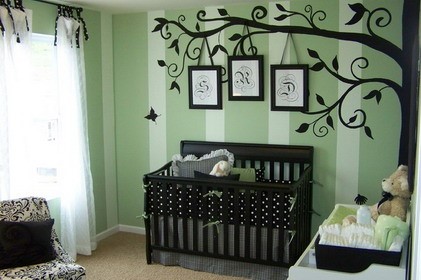 wandgestaltung-babyzimmer-ideen-98_12 Fali tervezés baba szoba ötletek