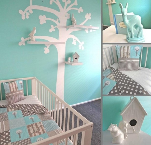 wandgestaltung-babyzimmer-ideen-98_17 Fali tervezés baba szoba ötletek