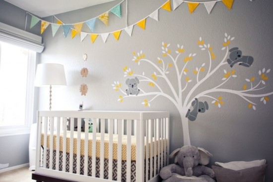 wandgestaltung-babyzimmer-ideen-98_3 Fali tervezés baba szoba ötletek