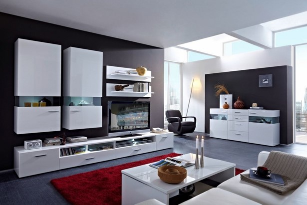 wohnzimmer-gestalten-grau-weiss-50_6 Design nappali szürke fehér