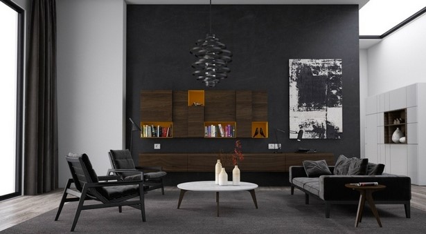 wohnzimmer-mit-schwarzer-couch-57_10 Nappali fekete kanapéval