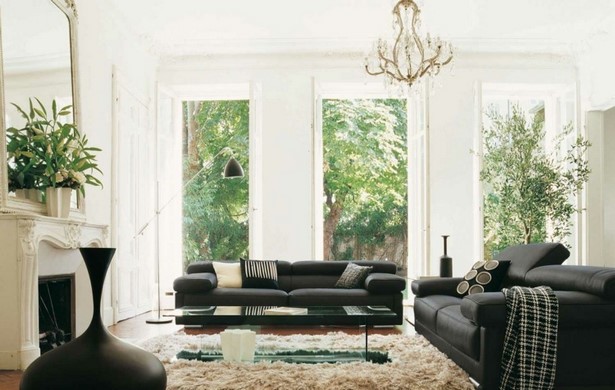 wohnzimmer-mit-schwarzer-couch-57_18 Nappali fekete kanapéval
