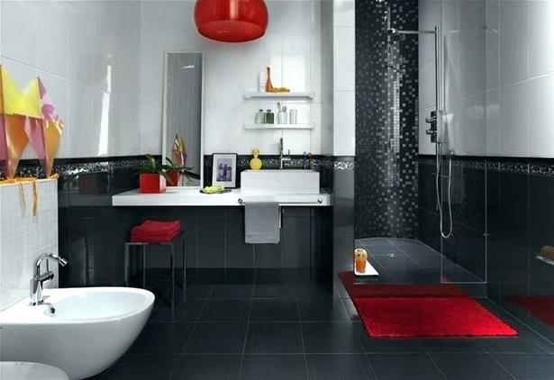 Fürdőszoba dekoráció piros