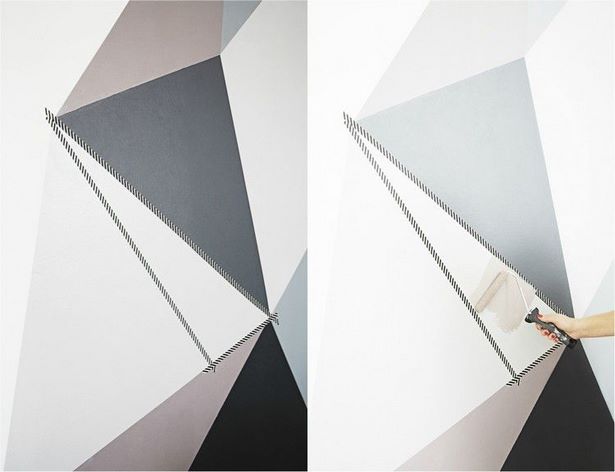 dreiecke-wand-malen-55_10 Háromszögek falfestmény