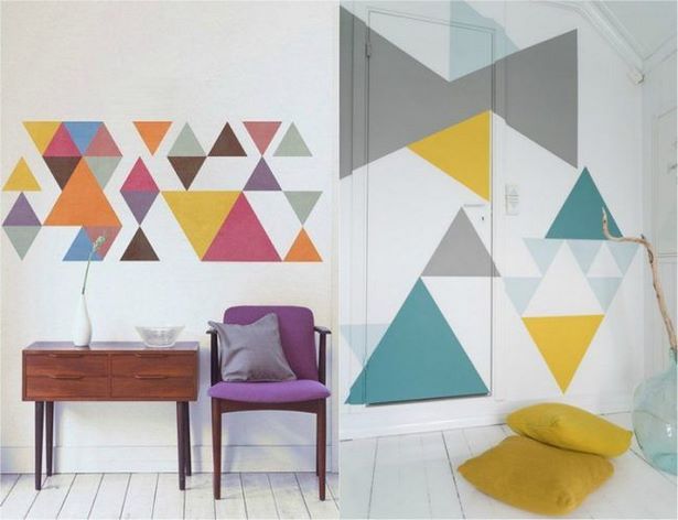 dreiecke-wand-malen-55_4 Háromszögek falfestmény