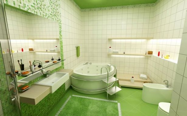 Zöld fürdőszoba kiegészítők