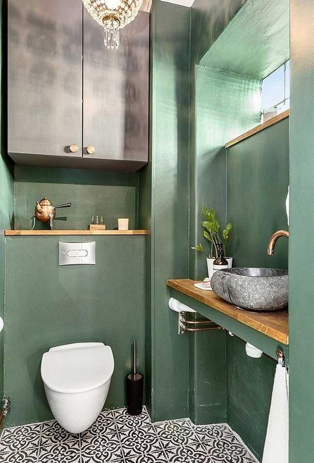 Zöld fürdőszoba díszítő