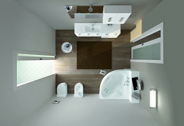 Kis fürdőszoba modern design