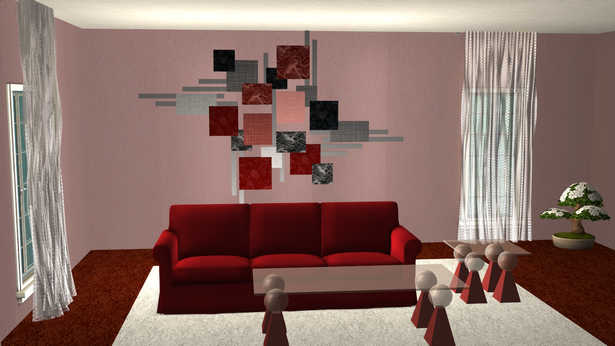 wanddeko-wohnzimmer-modern-58_9 Fali dekoráció nappali modern
