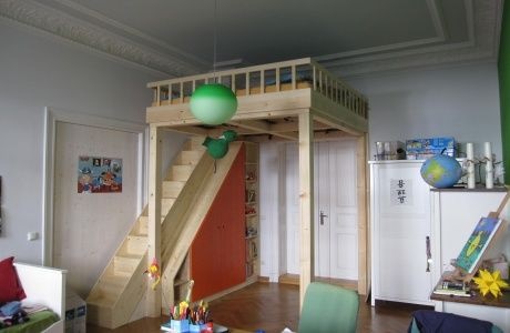 kinderzimmer-hochbett-ideen-45_16 Gyerekszoba loft ágy ötletek