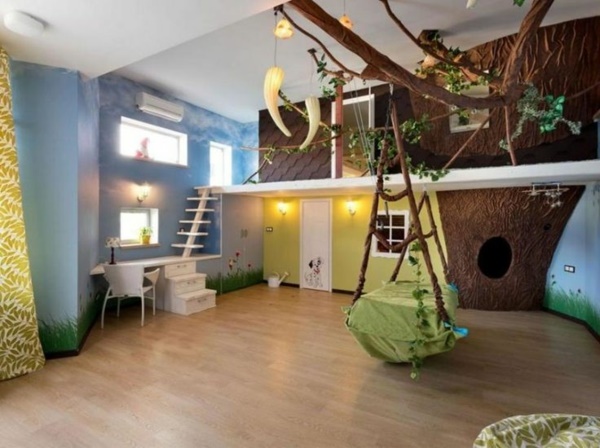 kinderzimmer-mit-hochbett-gestalten-91_17 Tervezés gyermekszoba tetőtéri ágy