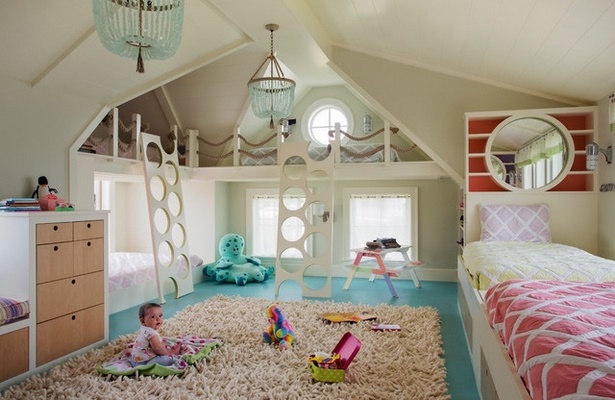 kinderzimmer-mit-hochbett-gestalten-91_7 Tervezés gyermekszoba tetőtéri ágy