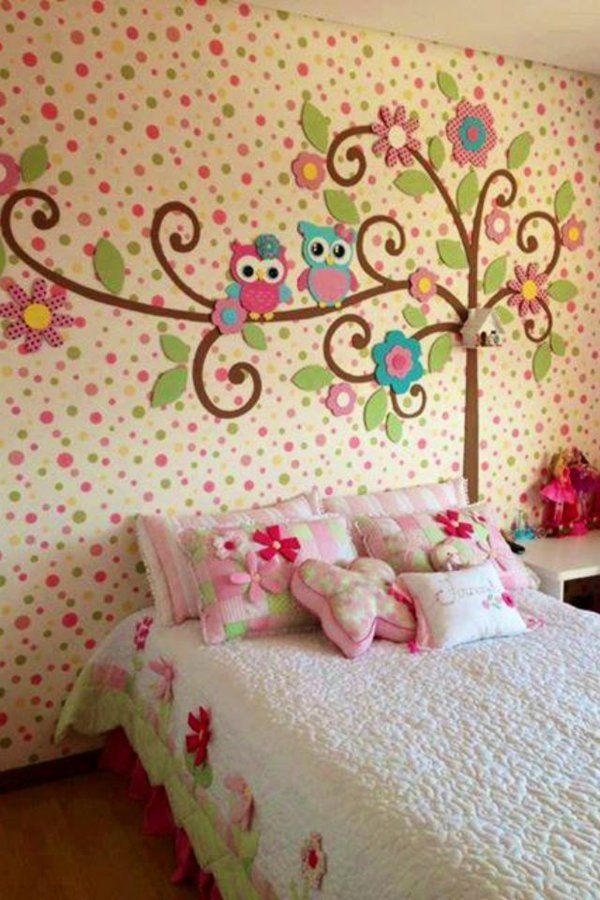 mdchenzimmer-wanddeko-53 Lányok szoba fal dekoráció
