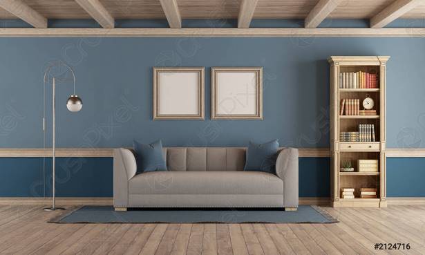 blaue-wande-im-wohnzimmer-65_2 Kék falak a nappaliban