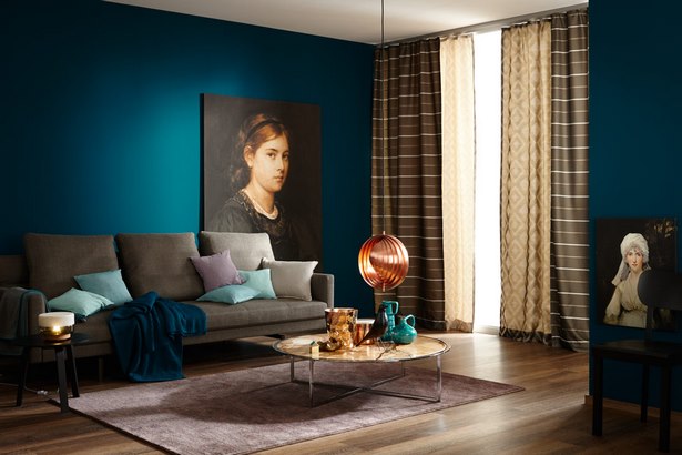 blaue-wandfarbe-wohnzimmer-60_17 Kék fal színes nappali