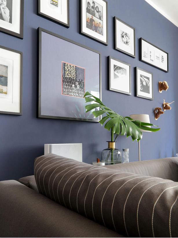 blaue-wandfarbe-wohnzimmer-60_6 Kék fal színes nappali