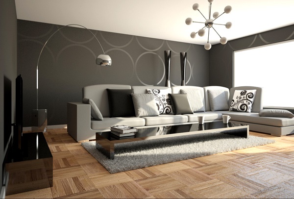 farbgestaltung-wohnzimmer-grau-91_2 Színes design nappali szürke