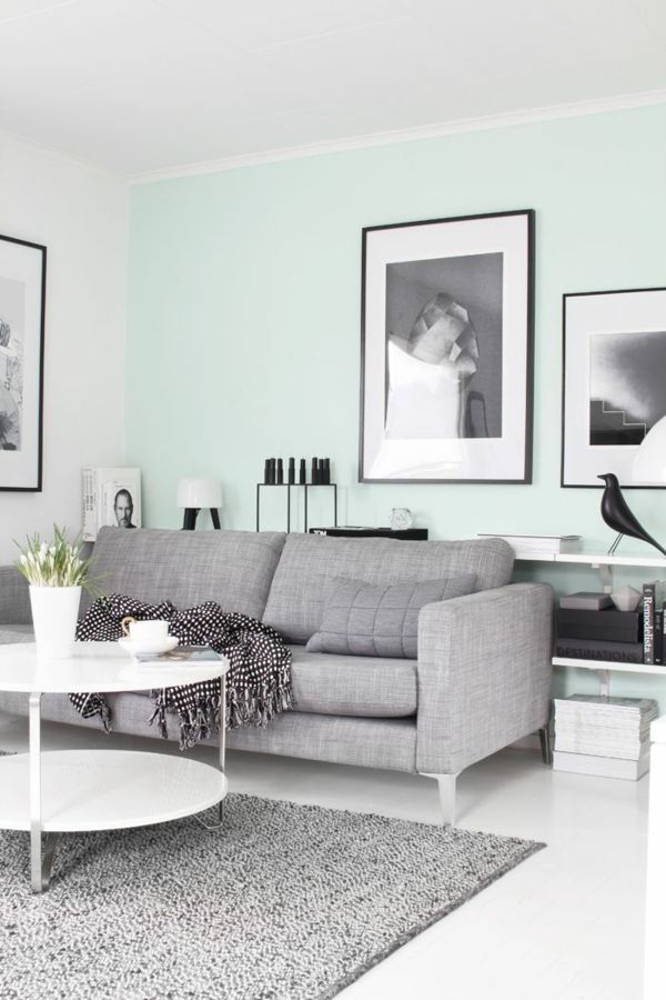 farbgestaltung-wohnzimmer-grau-91_5 Színes design nappali szürke