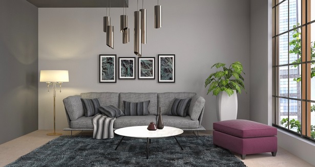 farbgestaltung-wohnzimmer-grau-91_6 Színes design nappali szürke
