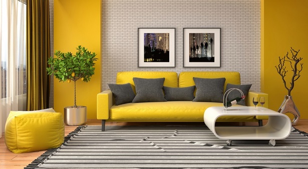 gelbe-wandfarbe-wohnzimmer-50_15 Sárga fal színes nappali