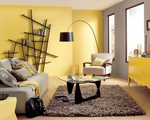 gelbe-wandfarbe-wohnzimmer-50_19 Sárga fal színes nappali