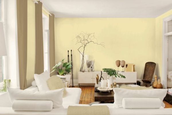 gelbe-wandfarbe-wohnzimmer-50_2 Sárga fal színes nappali
