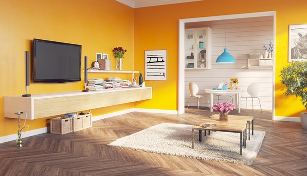 Hangulatos fal színes nappali