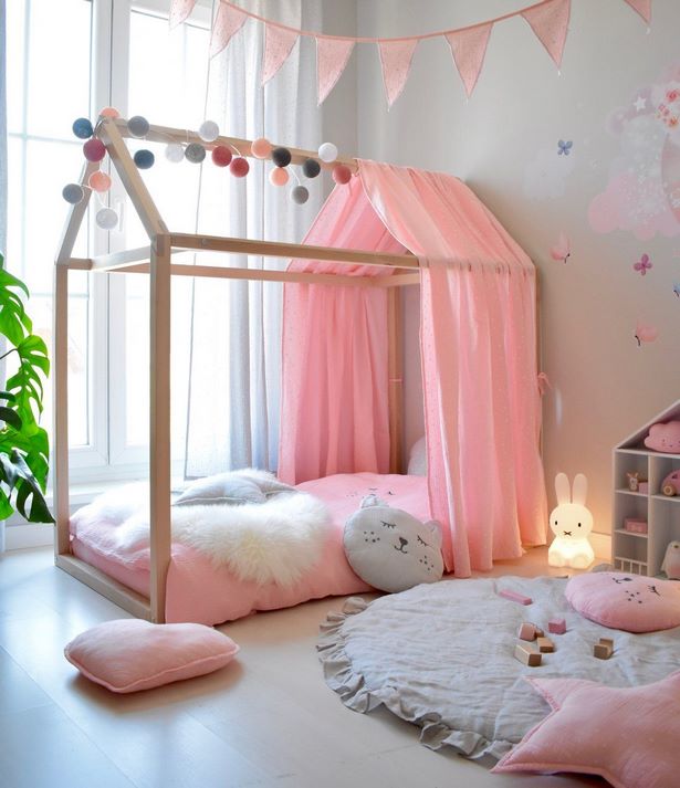 madchenzimmer-rosa-grau-59_18 Lányok szoba Rózsaszín Szürke