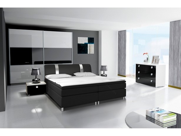 schlafzimmer-grau-weiss-schwarz-95_2 Hálószoba szürke fehér fekete