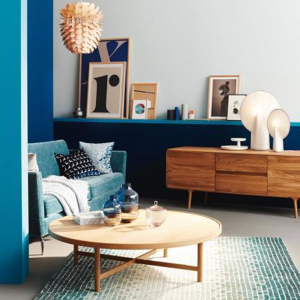 wandfarbe-blau-wohnzimmer-35_14 Fal színe kék nappali