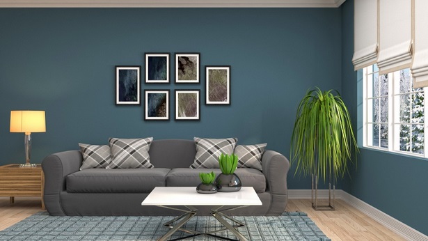 wandfarbe-wohnzimmer-graues-sofa-71_10 Fal színes nappali szürke kanapé